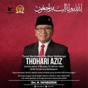 Breaking News, Wakil Walikota Terpilih Balikpapan Thohari Aziz Meninggal Dunia
