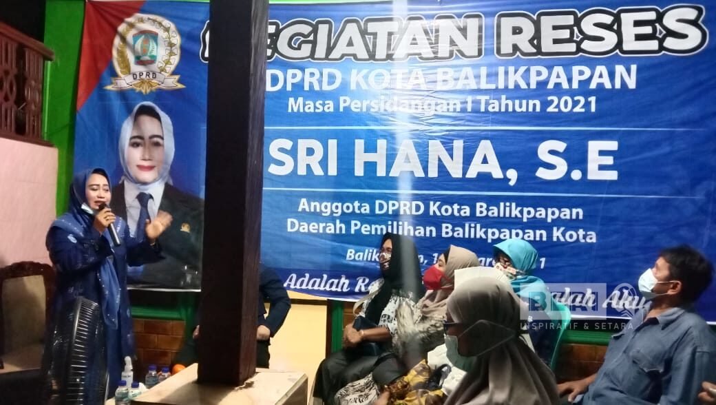 Anggota DPRD Kota Balikpapan dari Partai Demokrat Sri Hana, SE melaksanakan reses masa Persidangan I Tahun 2021