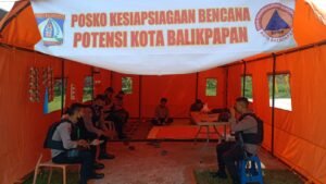 Brimob Batalyon A Pelopor Sambang Posko Kesiapsiagaan Bencana Potensi Kota Balikpapan