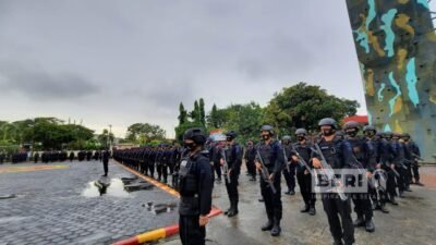 Brimob Kaltim Gelar Apel Siaga Mayday, ‘Bersama Lawan Covid-19’