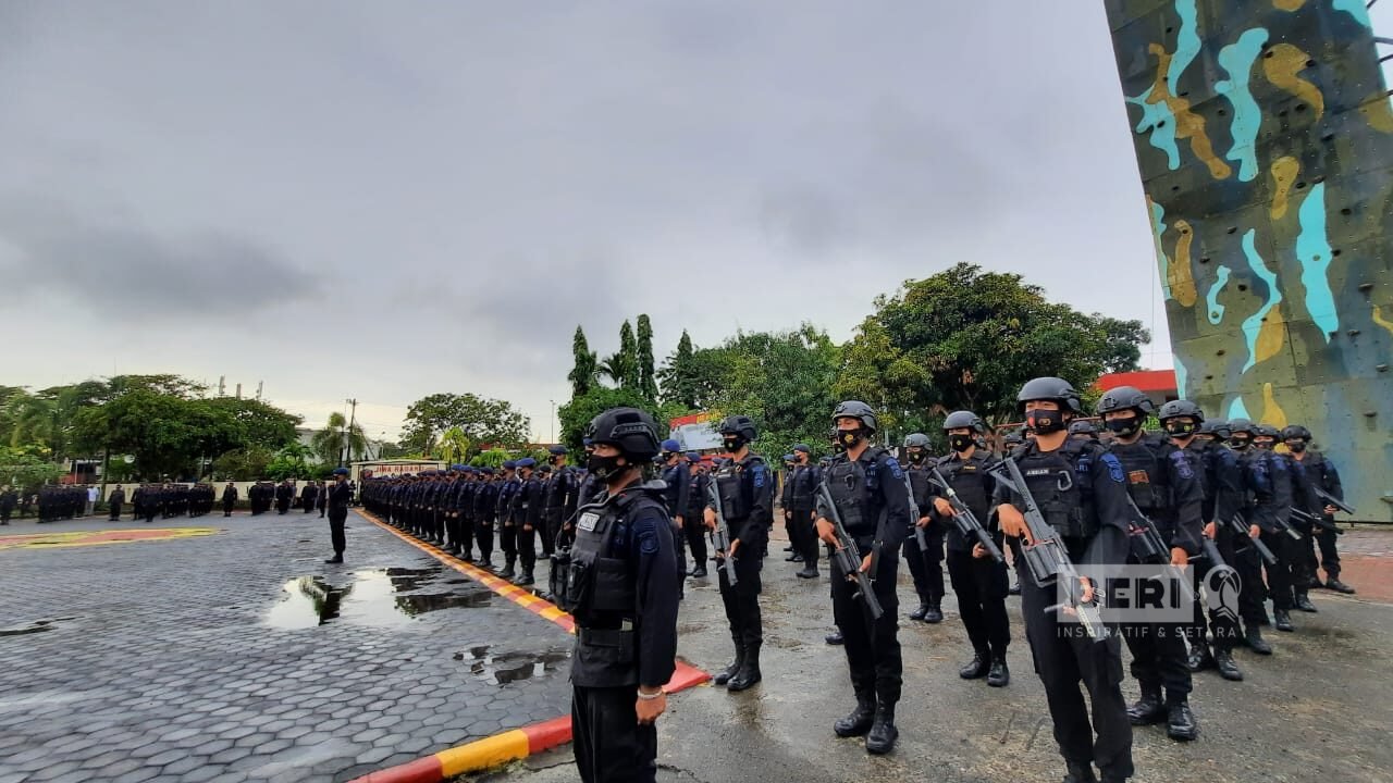 Brimob Kaltim Gelar Apel Siaga Mayday, ‘Bersama Lawan Covid-19’