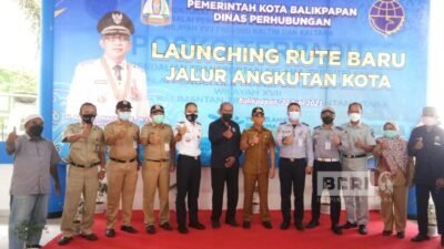 Rute baru Jalur Angkutan Kota (RAJA ANGKOT) Balikpapan di launching Pemerintah Kota Balikpapan di terminal Batu Ampar jalan Soekarno Hatta Kilo 3,5 pada Selasa (22/6/2021).