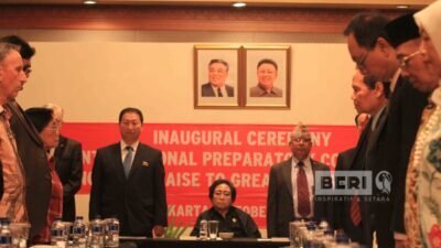 Rachmawati Soekarnoputri saat memimpin pertemuan Komite Regional Asia Pasifik untuk Reunifikasi Damai Korea (APRCPRK) di Jakarta, Oktober 2016. (Istimewa)