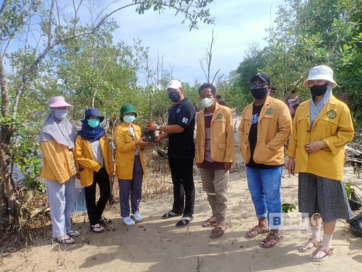 Mahasiswa KKN Unmul Tebar Bibit Mangrove Dipesisir Kukar