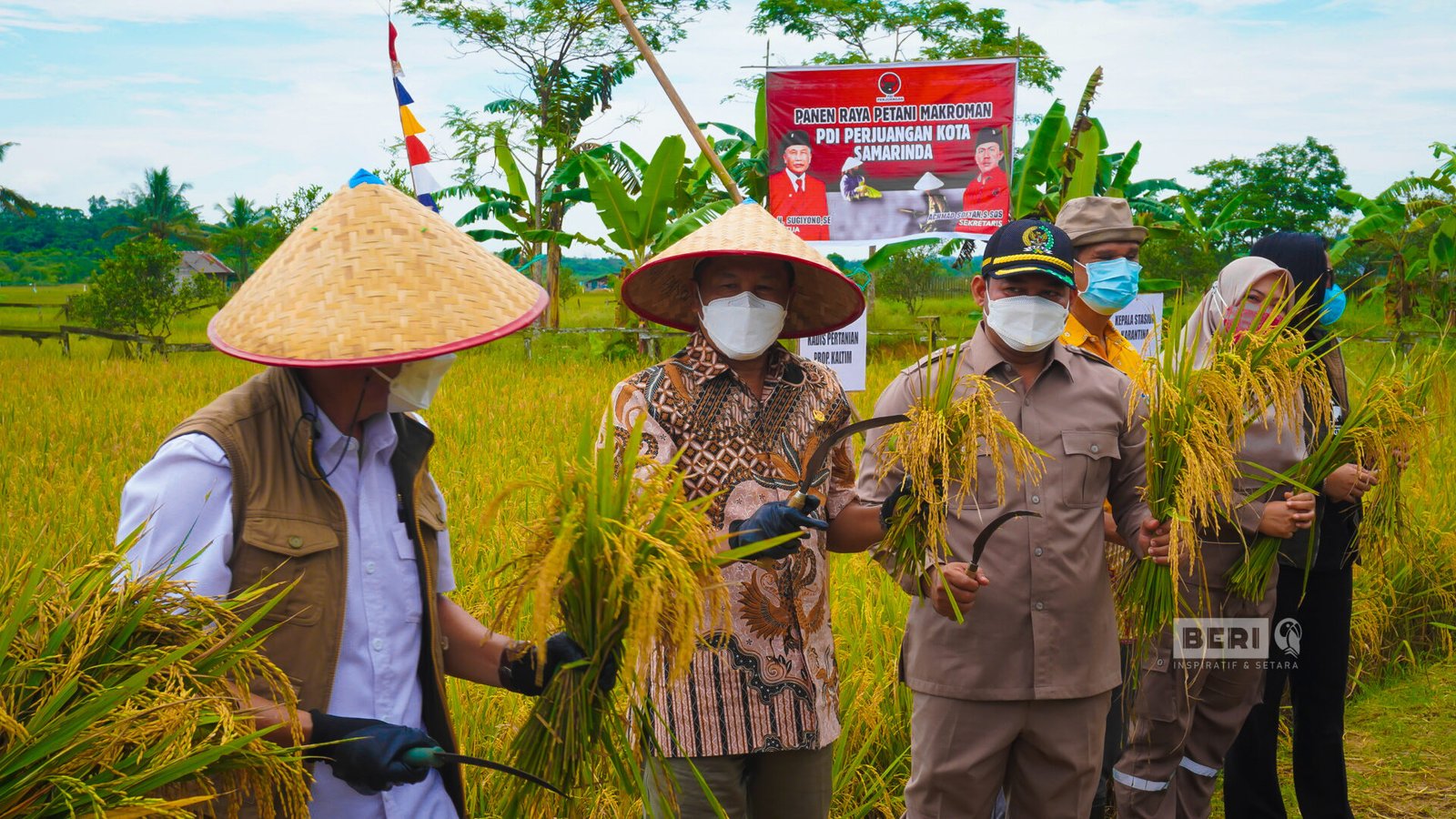 Wakil Walikota Dan Ketua DPRD Samarinda Hadiri Panen Raya di Makroman. ©Jifran/beri.id