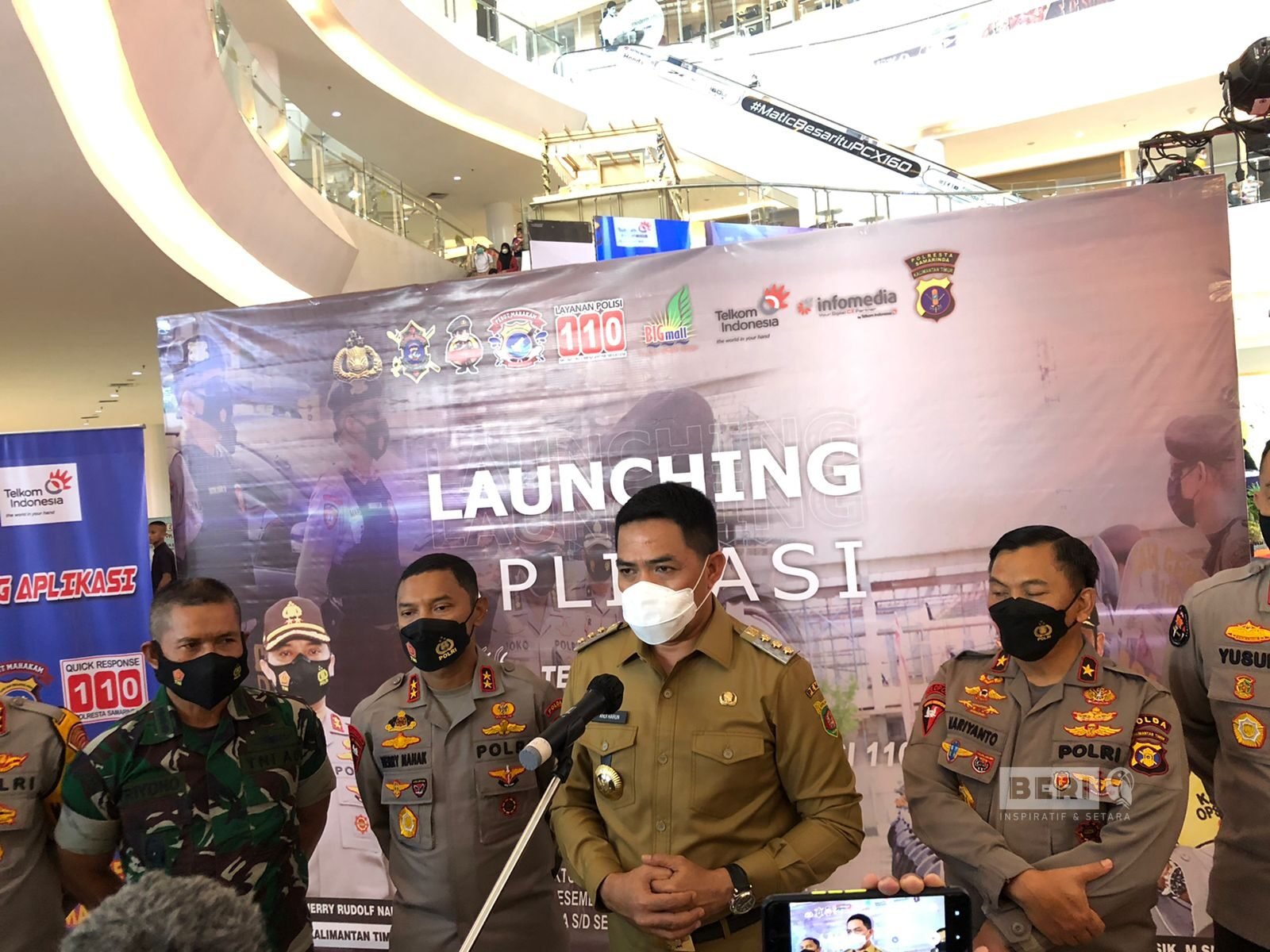 Walikota Samarinda, Andi Harun Saat Meninjau Lokasi Launching Di Big Mall Bersama Jajaran Kapolda dan Kasrem 091/ASN. ©Dodi/beri.id