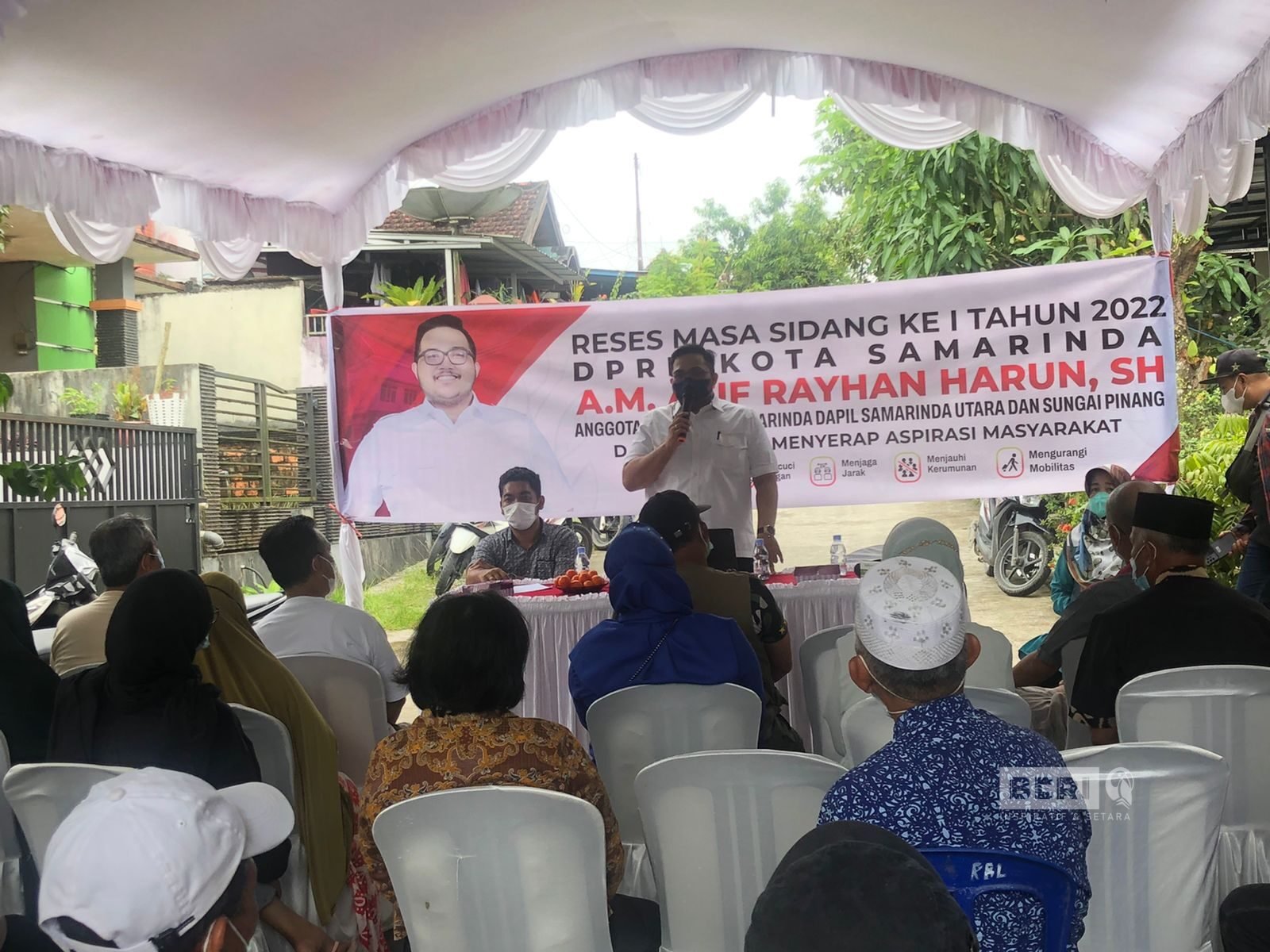 Anggota DPRD Samarinda, Afif Reyhan Harun Saat Melaksanakan Reses Di Perumahan Bukit Temindung Indah