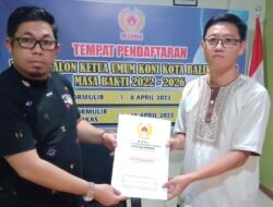 Tunjukan Keseriusan, Ridwan Andreas Ambil Formulir Pendaftaran Calon Ketua KONI Balikpapan