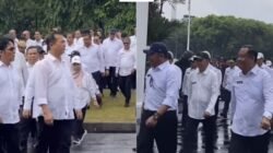 Dikumpulkan di Monas, Ratusan Kepala Daerah Terpilih Hujan-hujanan Ikuti Gladi Bersih untuk Pelantikan