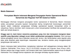 Maxim Indonesia Tanggapi soal Penyegelan Kantor di Samarinda, Soroti Dampak Tarif Baru